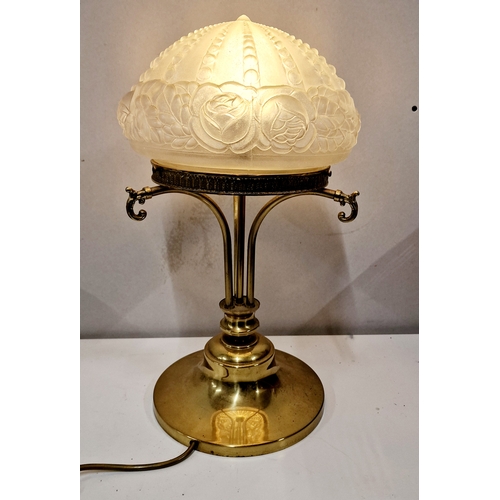 302 - Art Nouveau Style Lamp Approx 19