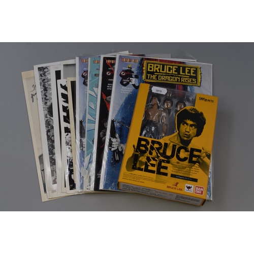 461 - Selection of Bruce Lee Themed Items Including Autographs, Comic Books Signed by Writer and Drawing A... 