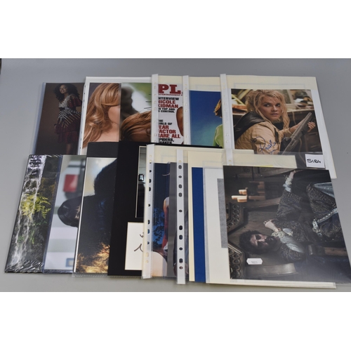 462 - Selection of Signed Autographs Including Angelina Jolie, Oscar Isaac, Vin Diesel and More