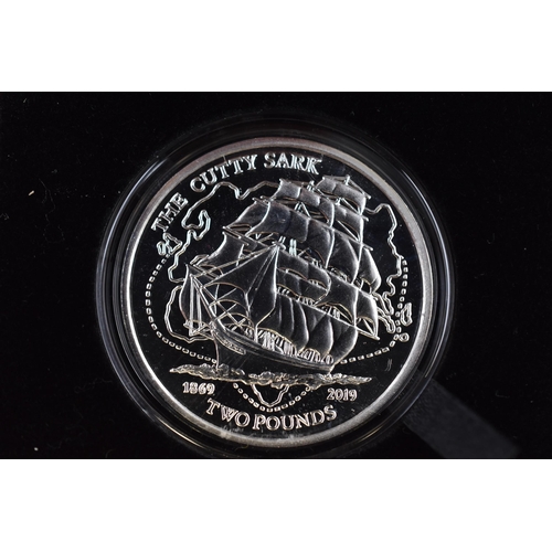 132 - A Pobjoy Mint Silver Proof 'The Cutty Sark' £2 Coin (1oz), With Certificate of Authenticity an... 