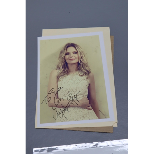 466 - Selection Including Michelle Pfeiffer Signed Autograph, Batman Return Poster, John Saxon Signature, ... 