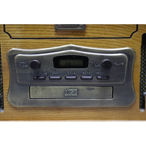 478 - Classic Stereo System Collector's Edition 9809 with Turntable,Tape Player and CD. (powers on)