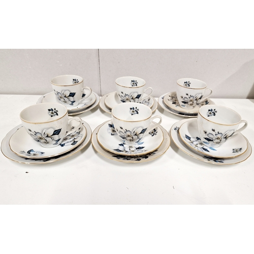 330 - Six Vintage Bohemia China Trios.