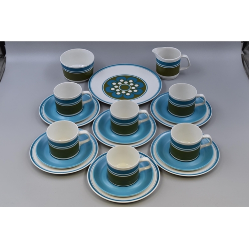 561 - Vintage J & G Meakin Studio Elite Tea Set to include 6 cups, 6 saucers, 6 side plates and one 9