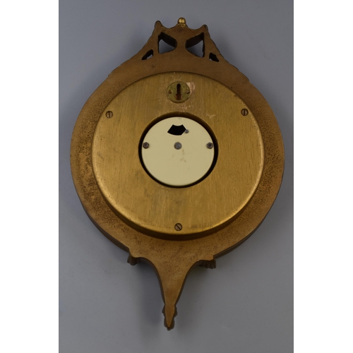 347 - A Victorian Gold Gilt Seven Day Movement Wall Clock, Approx 14.5