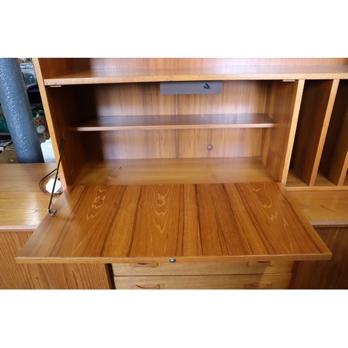 579 - Fine Quality Mid Century Danish Clausen and Son Four Drawer Two Cupboard Teak Sideboard Topped Off w... 