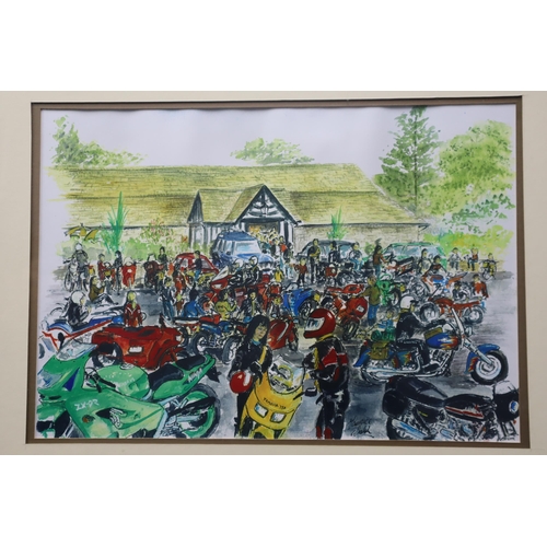 352 - Signed Local Interest Framed and Glazed Maurice Walsh Oil Painting Depicting a Regular Sunday Aftern... 