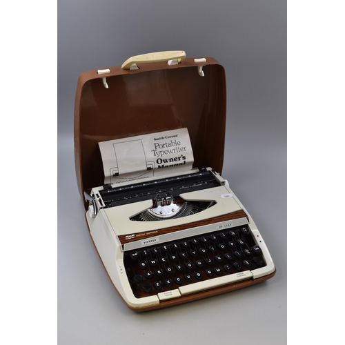 507 - Mid Century Smith Corona Portable Typewriter with Case and owners manual