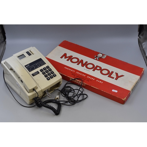 523 - BT Payphone 190 Coin Operated Telephone and a Vintage Boxed Monopoly Game