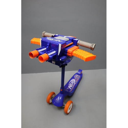 525 - Child's Nerf Machine Gun Firing Scooter