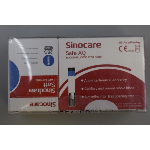 372 - Brand New Boxed Sinocare Safe-AccuBlood Glucose Digital Monitoring System complete with Ten Strips P... 