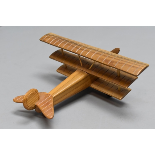 229 - A Wooden Model of Vintage Airplane, Approx 12