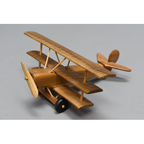 229 - A Wooden Model of Vintage Airplane, Approx 12