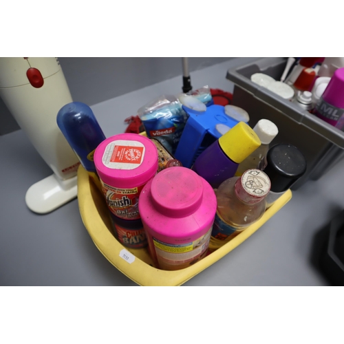 622 - A Large Selection of Cleaning Items To Include Various Cleaning Fluids, Mops, Dustpan and Brush, Vac... 