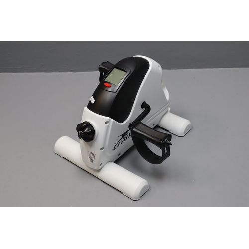 629 - Crane White And Black Exercise Mini Bike Trainer With Digital Display Unboxed