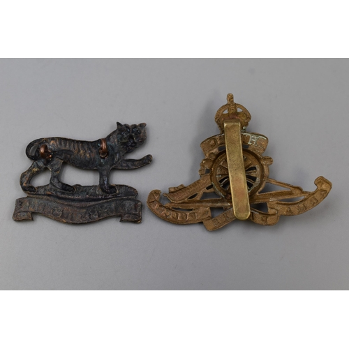 246 - Uppingham Rutland OTC Badge and a Honourable Artillery Military Badge