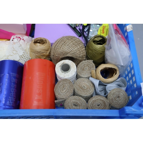 702 - Mixed Lot of Quality New and Used Arts and Crafts items to include Rolls of Foil, Gift Boxes, Rolls ... 