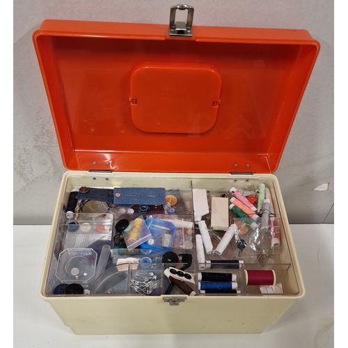 708 - Vintage Dutch Sewing Box and Contents