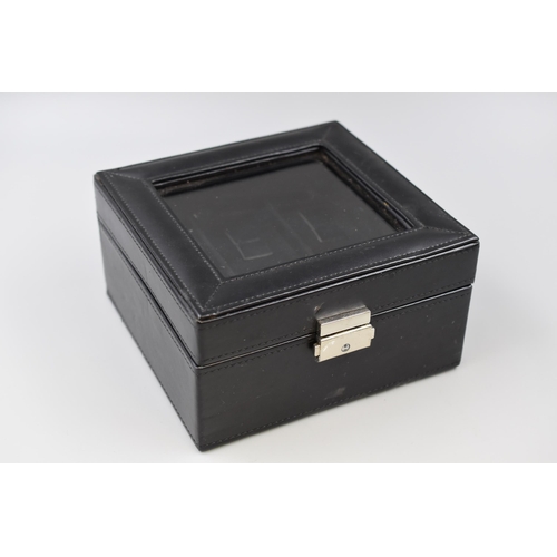 448 - Six Watch Faux Leather Storage Case