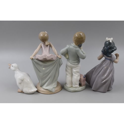 268 - Four Pieces of Nao by Lladro Spanish Fine Porcelain