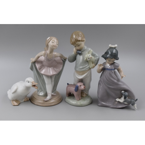 268 - Four Pieces of Nao by Lladro Spanish Fine Porcelain