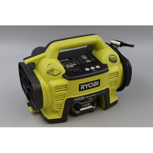 657 - RYOBI One+ Inflator/Deflator (Powers On When Tested) Missing Charger and Accessories