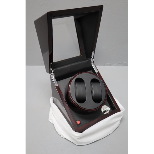 449 - New Pouilla Electronic Double Watch Winder in Original Box