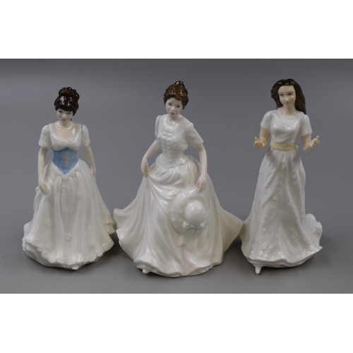 273 - Three Boxed Royal Doulton Porcelain Figures To Include Greetings, Harmony, And Melody