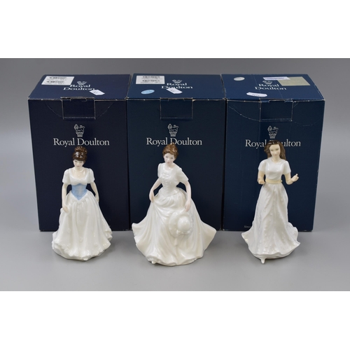 273 - Three Boxed Royal Doulton Porcelain Figures To Include Greetings, Harmony, And Melody