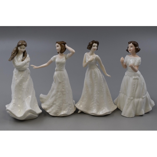 Four Boxed Royal Doulton Figures To Include Charmed, Embrace, Welcome ...