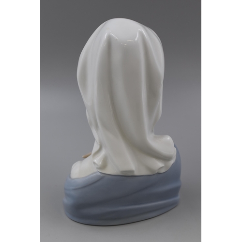 277 - Lladro Madonna Head Bust Blessed Mother Mary 8-3/4