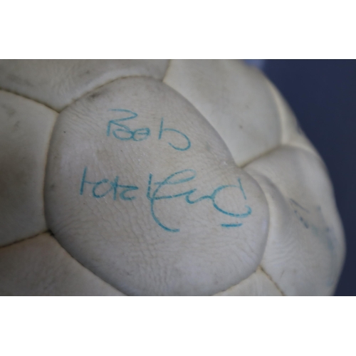 747 - Collection of footballs including 3 Mitre with two being signed by various people.