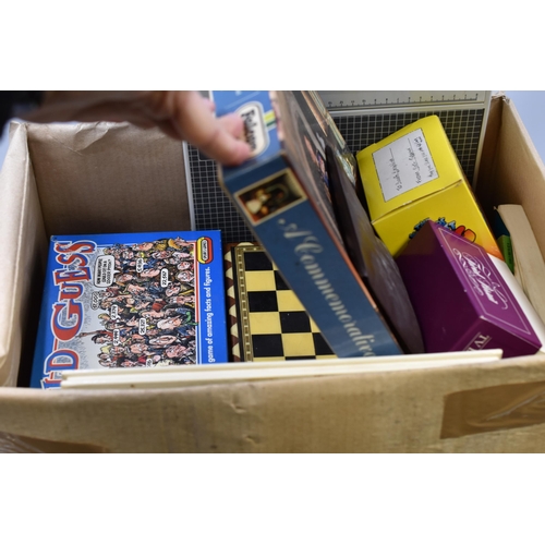 758 - Mixed Lot To Include Games Compendium, Scrabble, Travel Scrabble, Chess Set, Wild Guess Game, Anti S... 