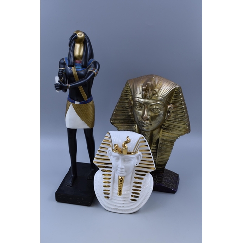 290 - Large Tutankhamen gold bust measures 13