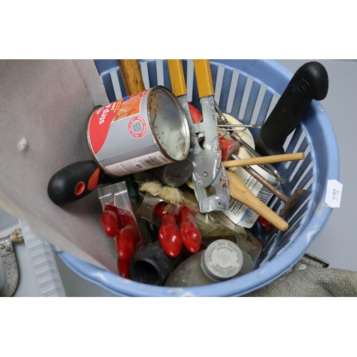 774 - A Selection of Tools and Decorating Items To Include Black and Decker Drill (Powers On), Drill Attac... 