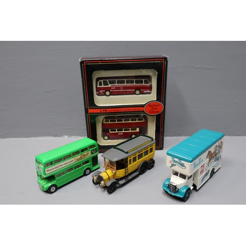 733 - A Selection of Mostly Unboxed Diecast Vehicles To Include Corgi Bedford Luton Van, Bburago Ferrari F... 