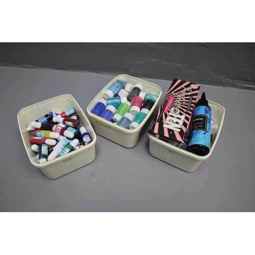 446 - Large selection of acrylic nail items including LV Nail art foil glue, Bluesky gel polish, nail glue... 