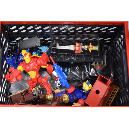 735 - Four Boxed Die-cast Collectors Cars including Corgi and a selection of Figures and Vehicles