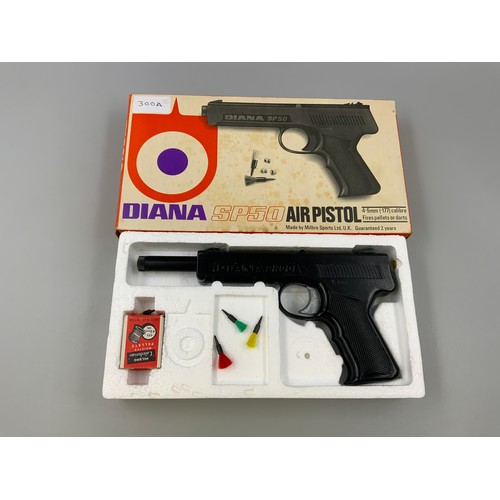 300A - Diana SP50 4.5mm (.177) Calibre Air Pistol complete with Box and Pellets (Good Compression) 