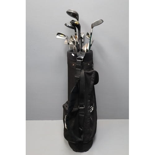 614 - Bag of golf clubs, to include. Titleist irons, 4,5 ,6 ,8 ,9, p/w & 52' & 60' p/w & 9.5' ... 