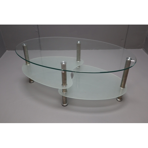 Contemporary Glass Coffee Table (39")