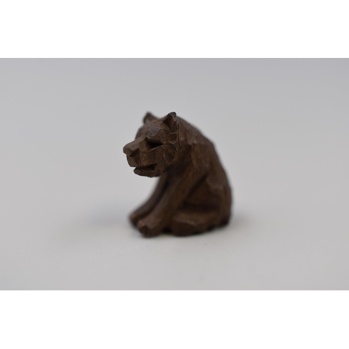 46 - A Carved Miniature Black Forest Bear, Approx 1.5cm Tall