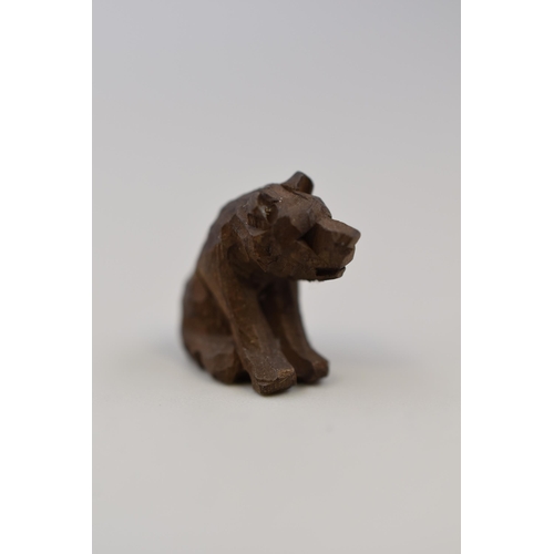 46 - A Carved Miniature Black Forest Bear, Approx 1.5cm Tall