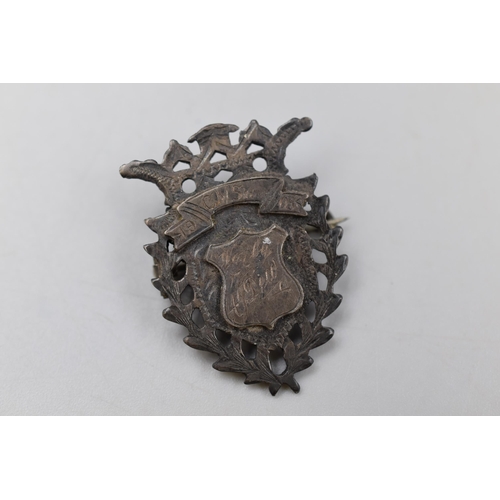 47 - A Hallmarked J & R Griffin Chester Silver Fob Badge, Circa 1904
