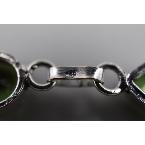 71 - Silver 925 Mariposite Tsavorite Gemstone Pendant Necklace Complete with Presentation Box