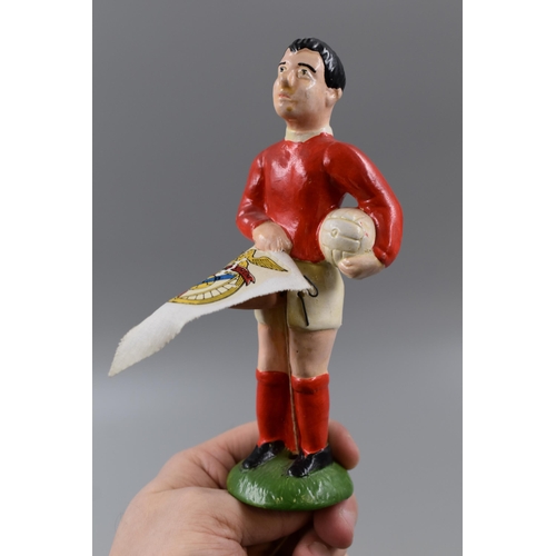 347 - Vintage Hand Made Football Rattle and Adult Novelty Football Statue