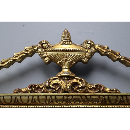 359 - An Ornate Gilt Framed Vintage Style Bevel Edged Wall Mirror, Approx 30