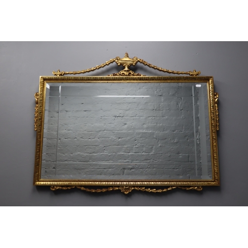 359 - An Ornate Gilt Framed Vintage Style Bevel Edged Wall Mirror, Approx 30