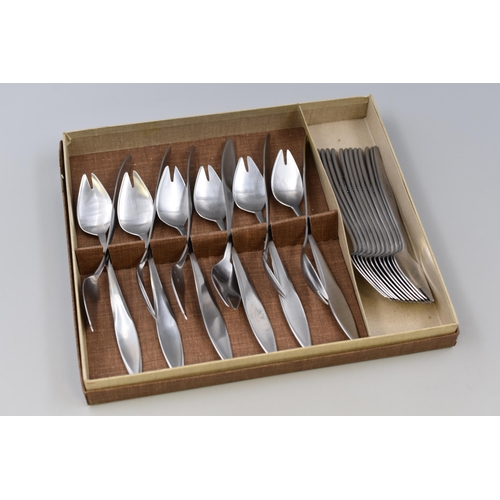 366 - Vintage Boxed Twenty Four piece Butler Cake Fork Cutlery Set