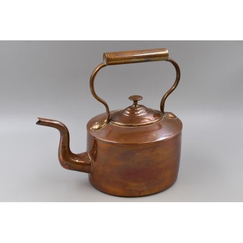 368 - A Vintage Copper Kettle, With Makers Mark To Base. Approx 11.5